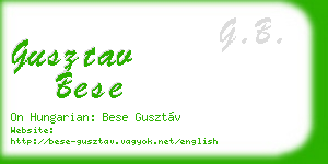 gusztav bese business card
